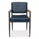 The Harley Chateau Blue Leather Upholstered Accent Chair