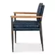 The Harley Chateau Blue Leather Upholstered Accent Chair