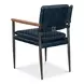 The Harley Chateau Blue Leather Upholstered Accent Chair