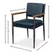 The Harley Chateau Blue Leather Upholstered Accent Chair