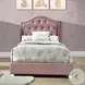 Reggie Pink Fabric Youth Upholstered Panel Bedroom Set