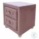 Reggie Pink Fabric 2 Drawer Nightstand