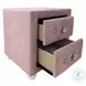 Reggie Pink Fabric 2 Drawer Nightstand