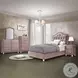 Reggie Pink Fabric 2 Drawer Nightstand