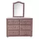 Reggie Pink Upholstered Arched Dresser Mirror