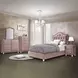 Reggie Pink Upholstered Arched Dresser Mirror