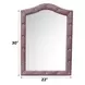 Reggie Pink Upholstered Arched Dresser Mirror