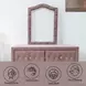 Reggie Pink Upholstered Arched Dresser Mirror