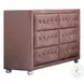 Reggie Pink Fabric Youth Upholstered Panel Bedroom Set