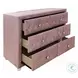 Reggie Pink Fabric Youth Upholstered Panel Bedroom Set