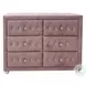 Reggie Pink Fabric Youth Upholstered Panel Bedroom Set