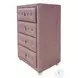 Reggie Pink Fabric Youth Upholstered Panel Bedroom Set
