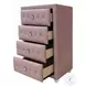 Reggie Pink Fabric 4 Drawer Lingerie Chest