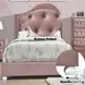 Reggie Pink Fabric Full Upholstered Panel Bed