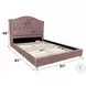 Reggie Pink Fabric Full Upholstered Panel Bed