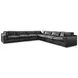 Emilia Black Leather Modular 7 Piece Sectional