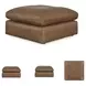Emilia Caramel Leather Oversized Accent Ottoman