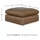 Emilia Caramel Leather Oversized Accent Ottoman
