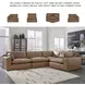 Emilia Caramel Leather Modular 4 Piece Sectional