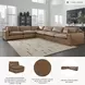 Emilia Caramel Leather Modular 6 Piece Sectional
