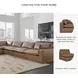 Emilia Caramel Leather Modular 6 Piece Sectional