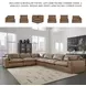 Emilia Caramel Leather Modular 6 Piece Sectional