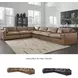 Emilia Caramel Leather Modular 6 Piece Sectional