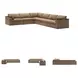 Emilia Caramel Leather Modular 6 Piece Sectional