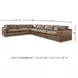 Emilia Caramel Leather Modular 6 Piece Sectional