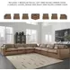 Emilia Caramel Leather Modular 7 Piece Sectional