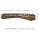Emilia Caramel Leather Modular 7 Piece Sectional