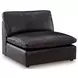 Emilia Black Leather Modular 7 Piece Sectional