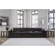 Emilia Black Leather Modular 140" Sofa