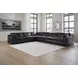 Emilia Black Leather Modular 6 Piece Sectional