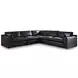 Emilia Black Leather Modular 5 Piece Sectional