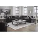 Emilia Black Leather Modular 5 Piece Sectional
