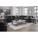 Emilia Black Leather Modular 5 Piece Sectional