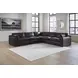 Emilia Black Leather Modular 5 Piece Sectional