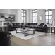 Emilia Black Leather Modular 6 Piece Sectional