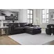 Emilia Black Leather Modular 3 Piece Sectional