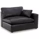 Emilia Black Leather Modular 7 Piece Sectional