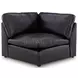Emilia Black Leather Modular 5 Piece Sectional