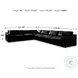 Emilia Black Leather Modular 6 Piece Sectional