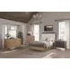 Aurora Latte Queen Upholstered and Leather Panel Bed