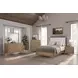 Aurora Latte Queen Upholstered and Leather Panel Bed