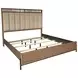 Aurora Latte Queen Upholstered and Leather Panel Bed