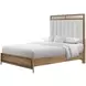 Aurora Latte Queen Upholstered and Leather Panel Bed