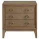 Aurora Latte 3 Drawer Nightstand with USB