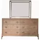 Aurora Latte Wood and Metal Mirror