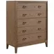 Aurora Latte 5 Drawer Chest